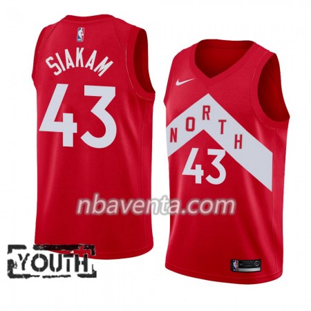 Camiseta Niños Toronto Raptors Pascal Siakam 43 2018-19 Nike Rojo Swingman
